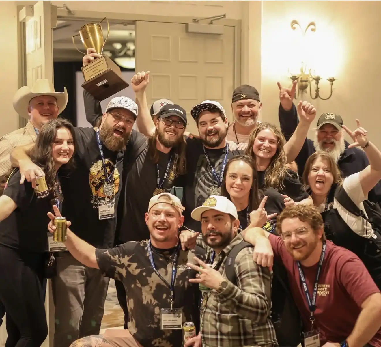 Bird Creek Brewing team celebrating Brewery of the Year
