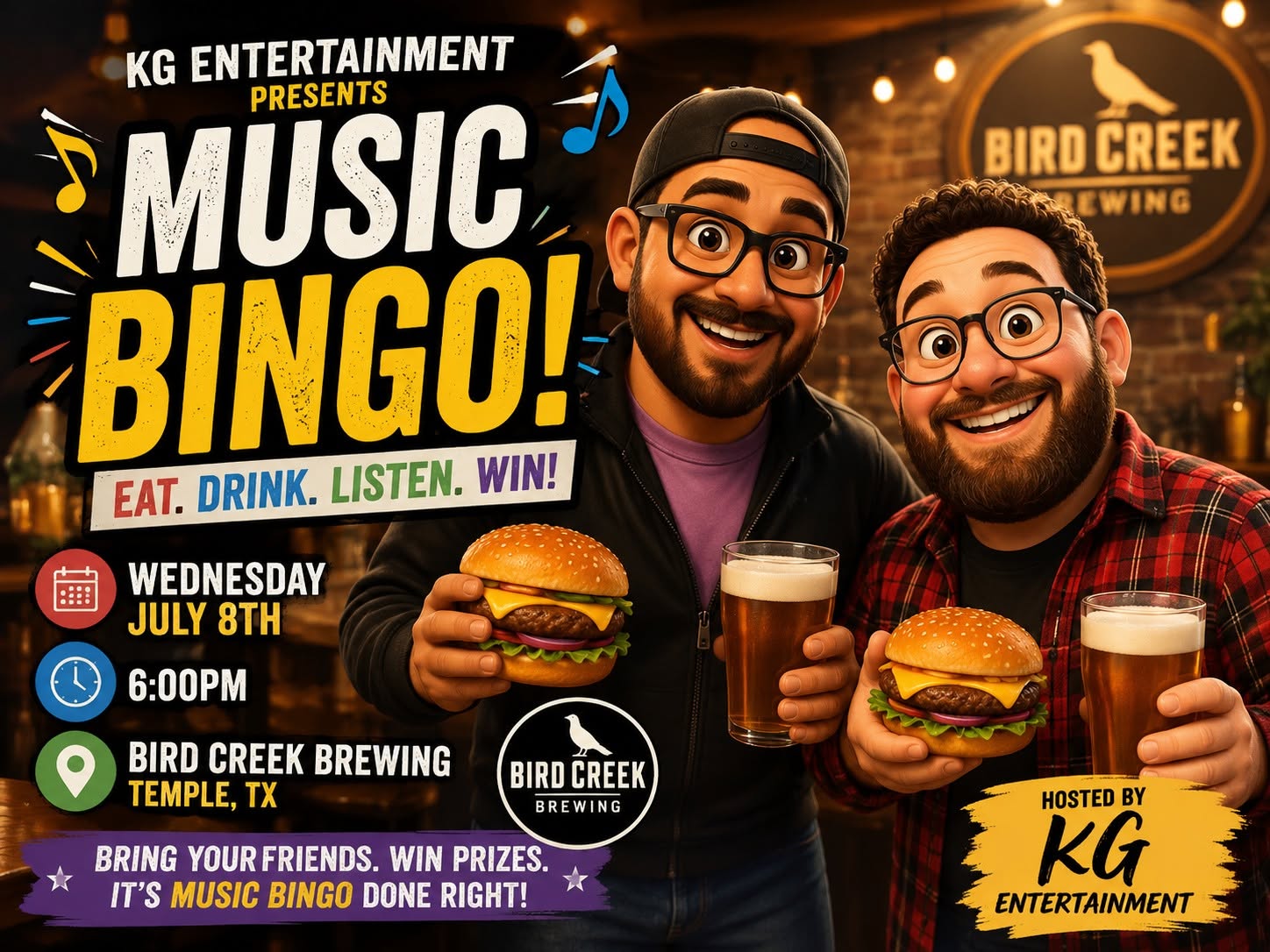 Music Bingo at Bird Creek Brewing