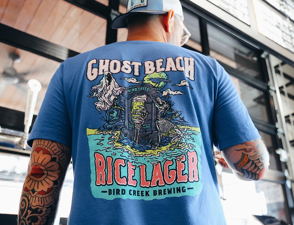 Bird Creek Brewing — Ghost Beach Rice Lager tee